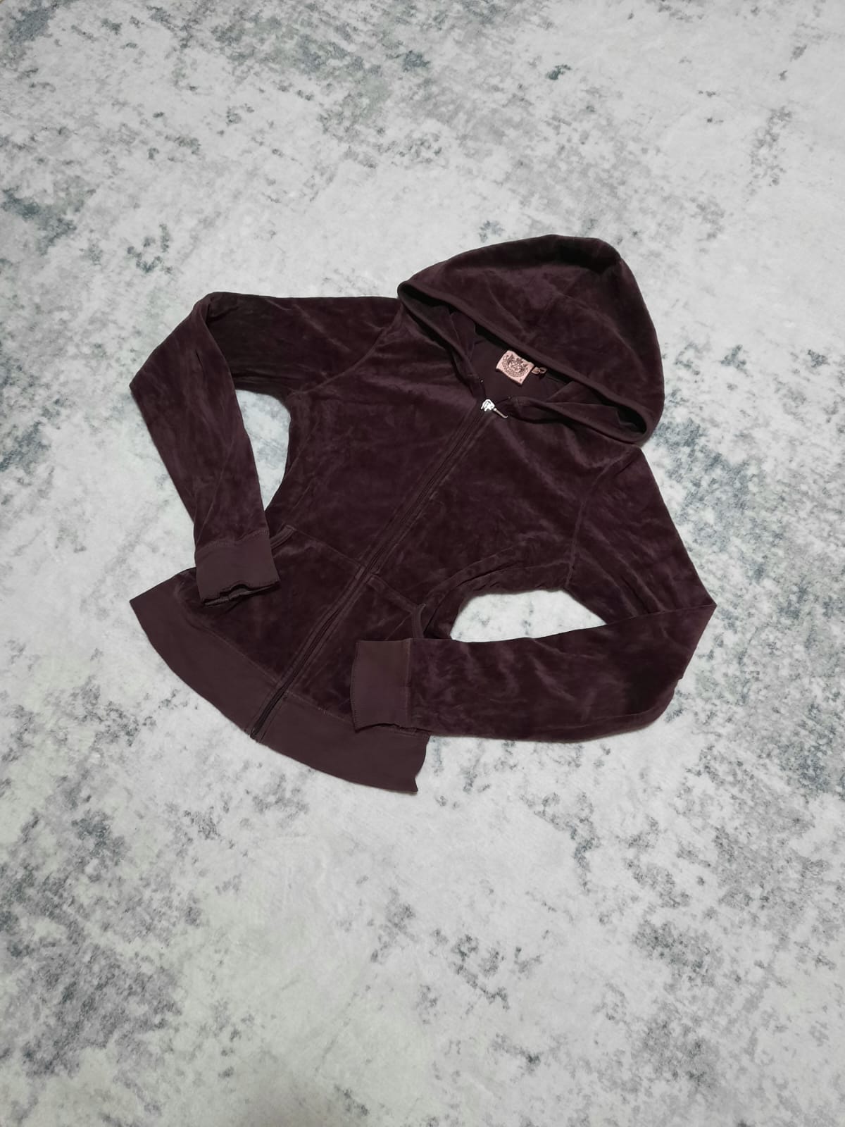 juicy couture dark purple hoodie zip y2k M