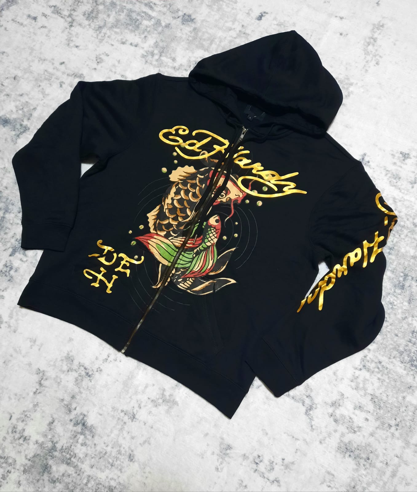 ed hardy black jacket y2k L