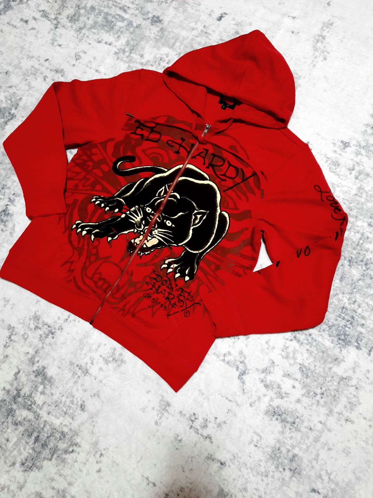 ed hardy red jacket y2k L
