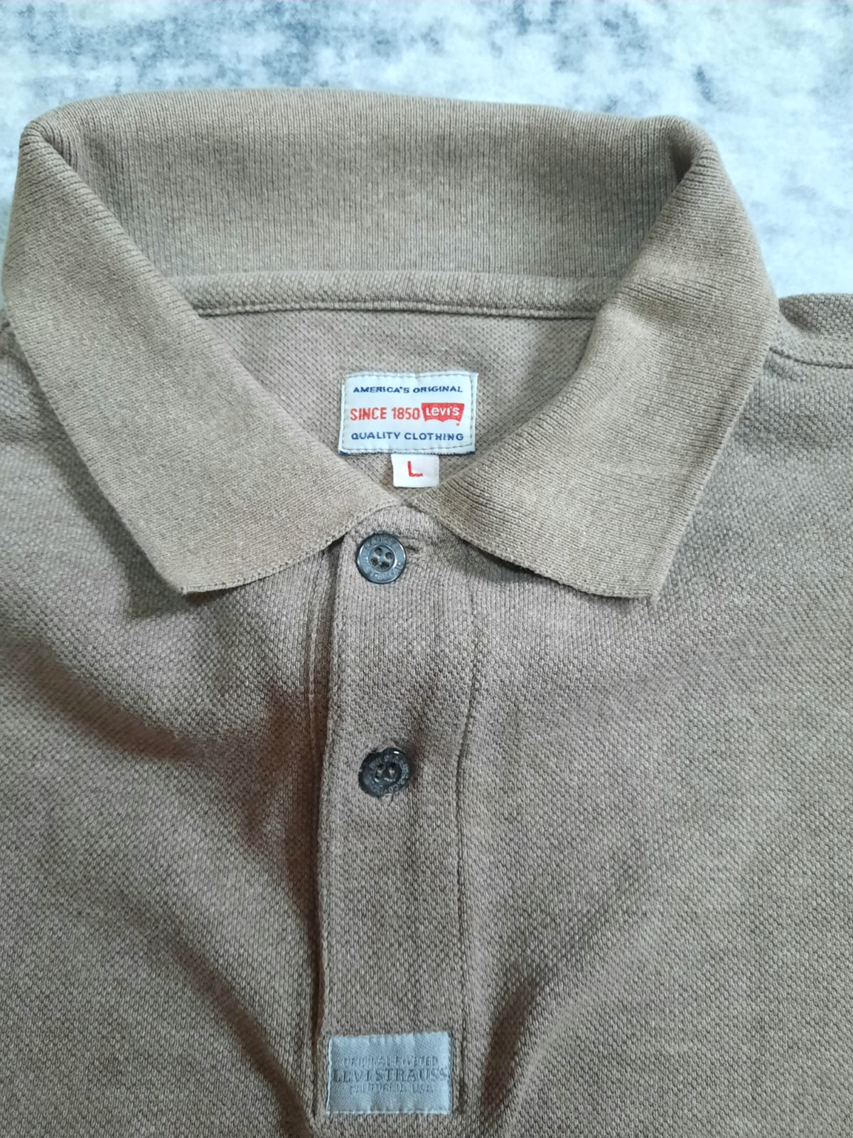 Sweat Levi's Strauss buttons beige '00s L