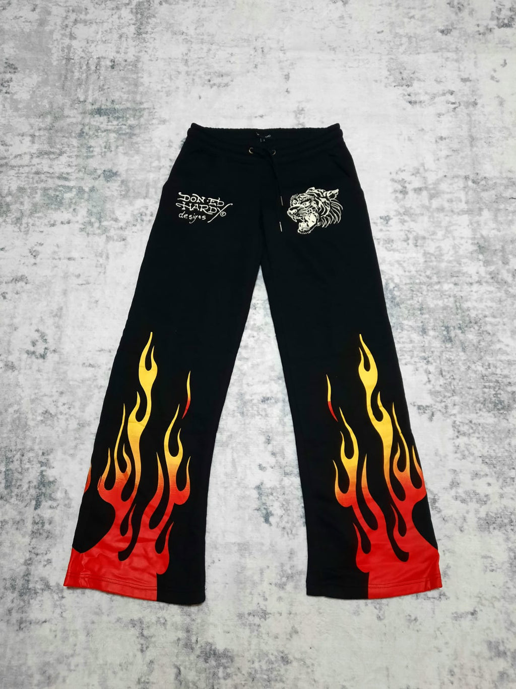 ed hardy black trackpants y2k S