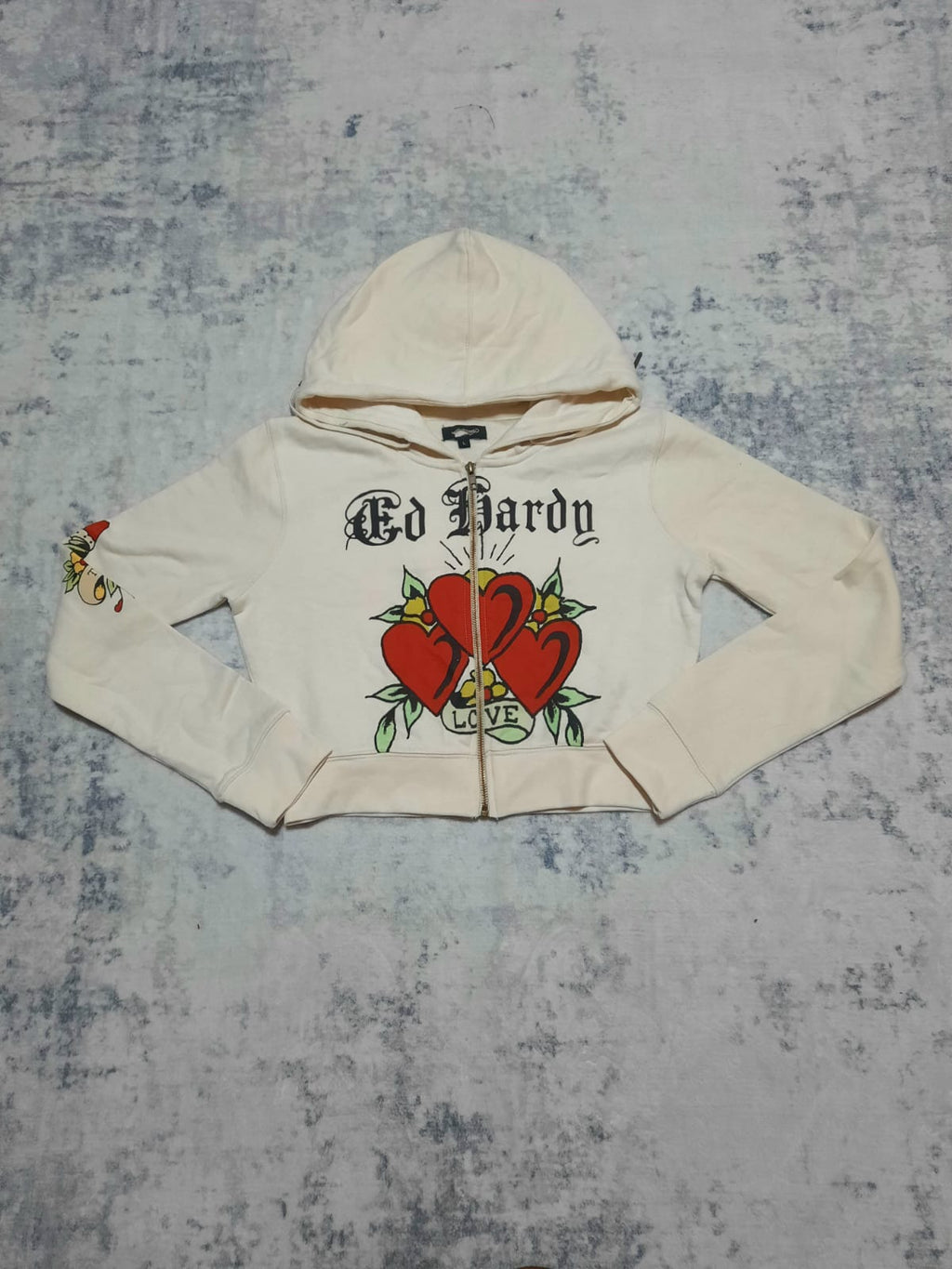 ed hardy crema jacket y2k L