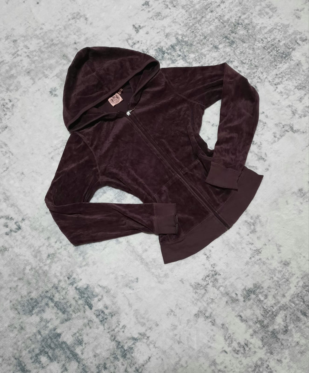 juicy couture dark purple hoodie zip y2k M