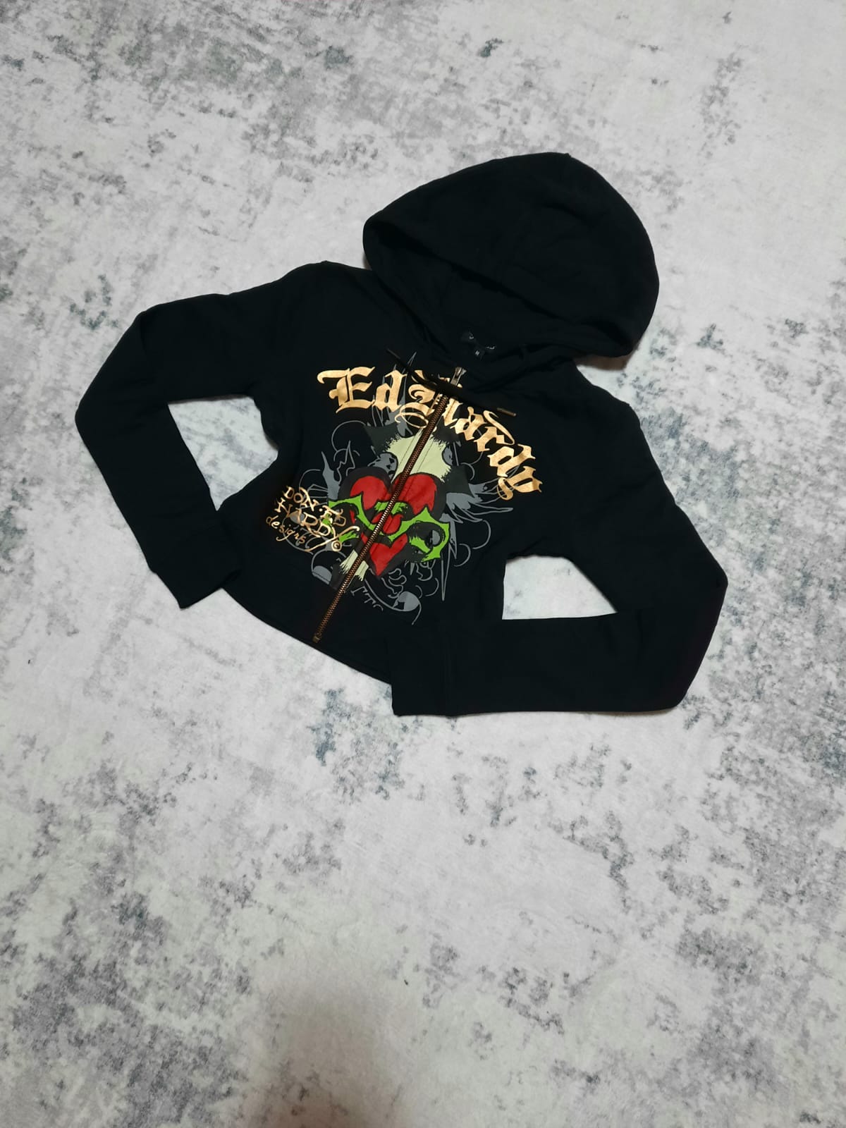 ed hardy black small jacket y2k M