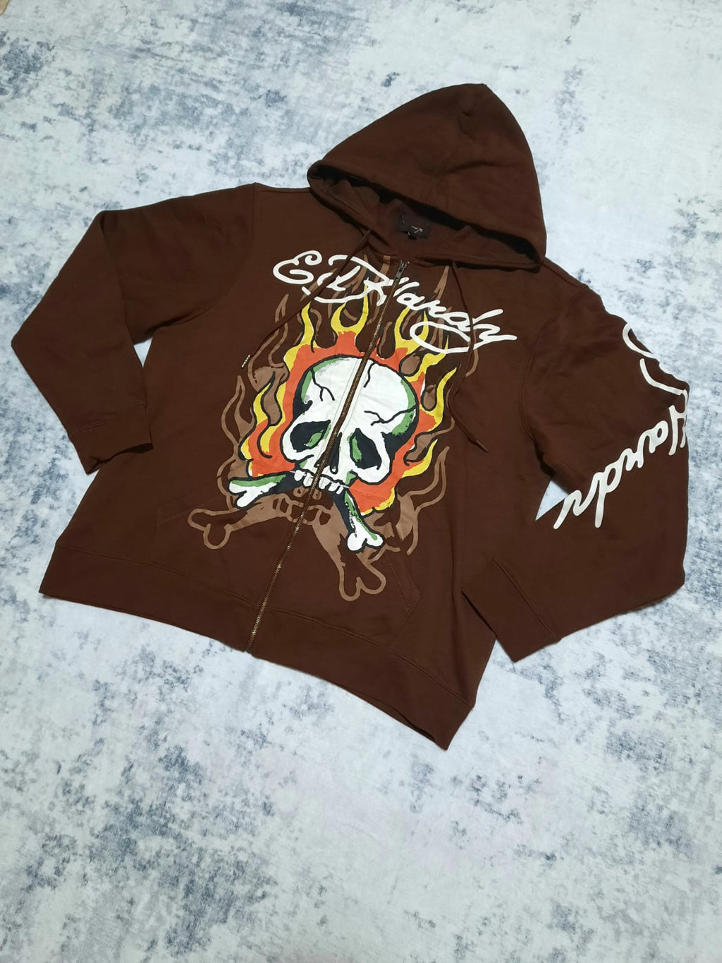 ed hardy brown jacket y2k XL