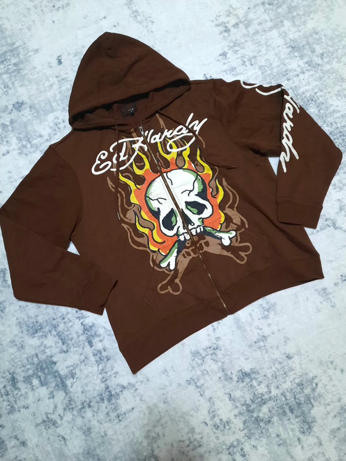 ed hardy brown jacket y2k XL