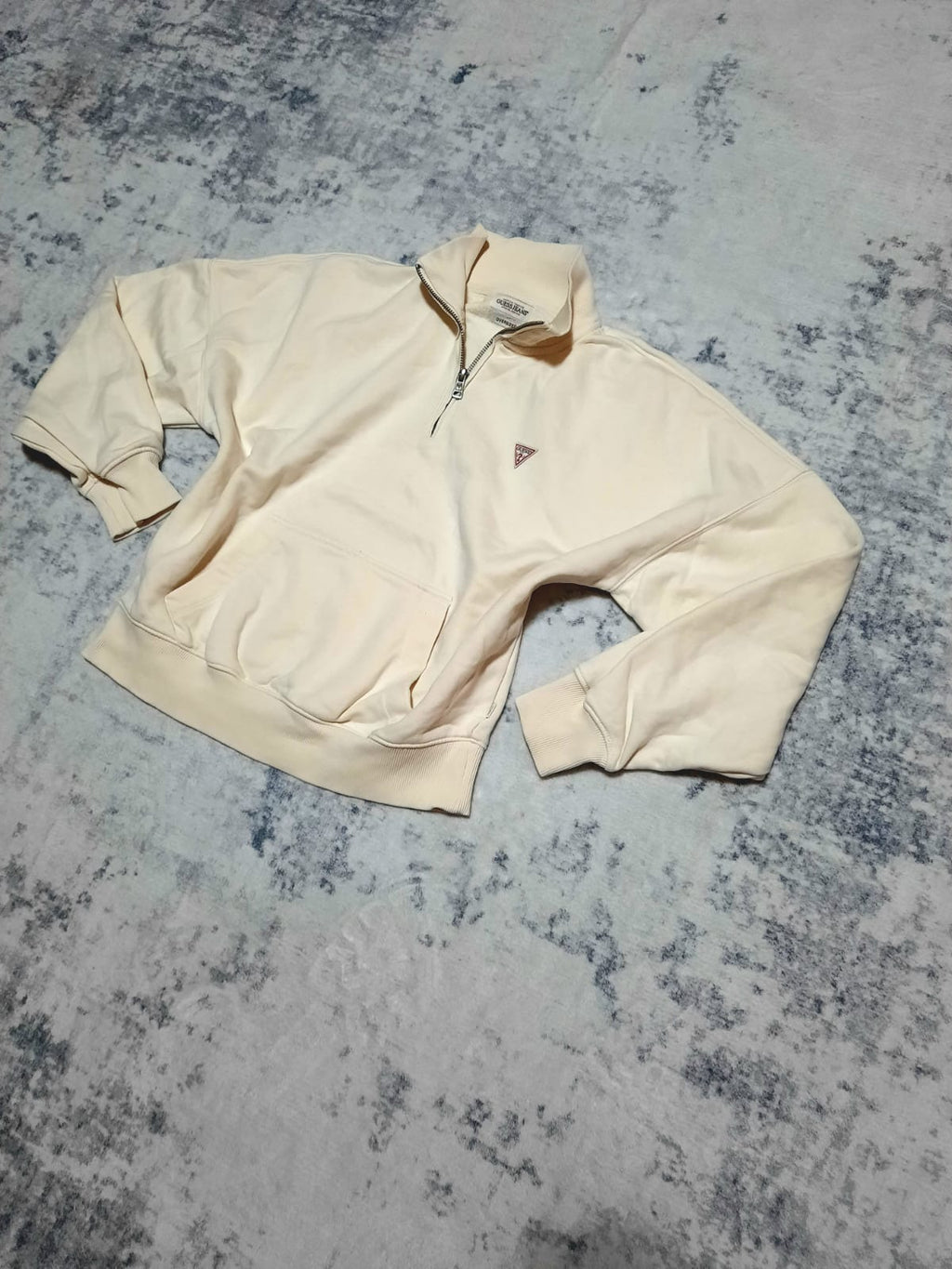 Jacket Crema Guess Jeans Vintage zip Oversized