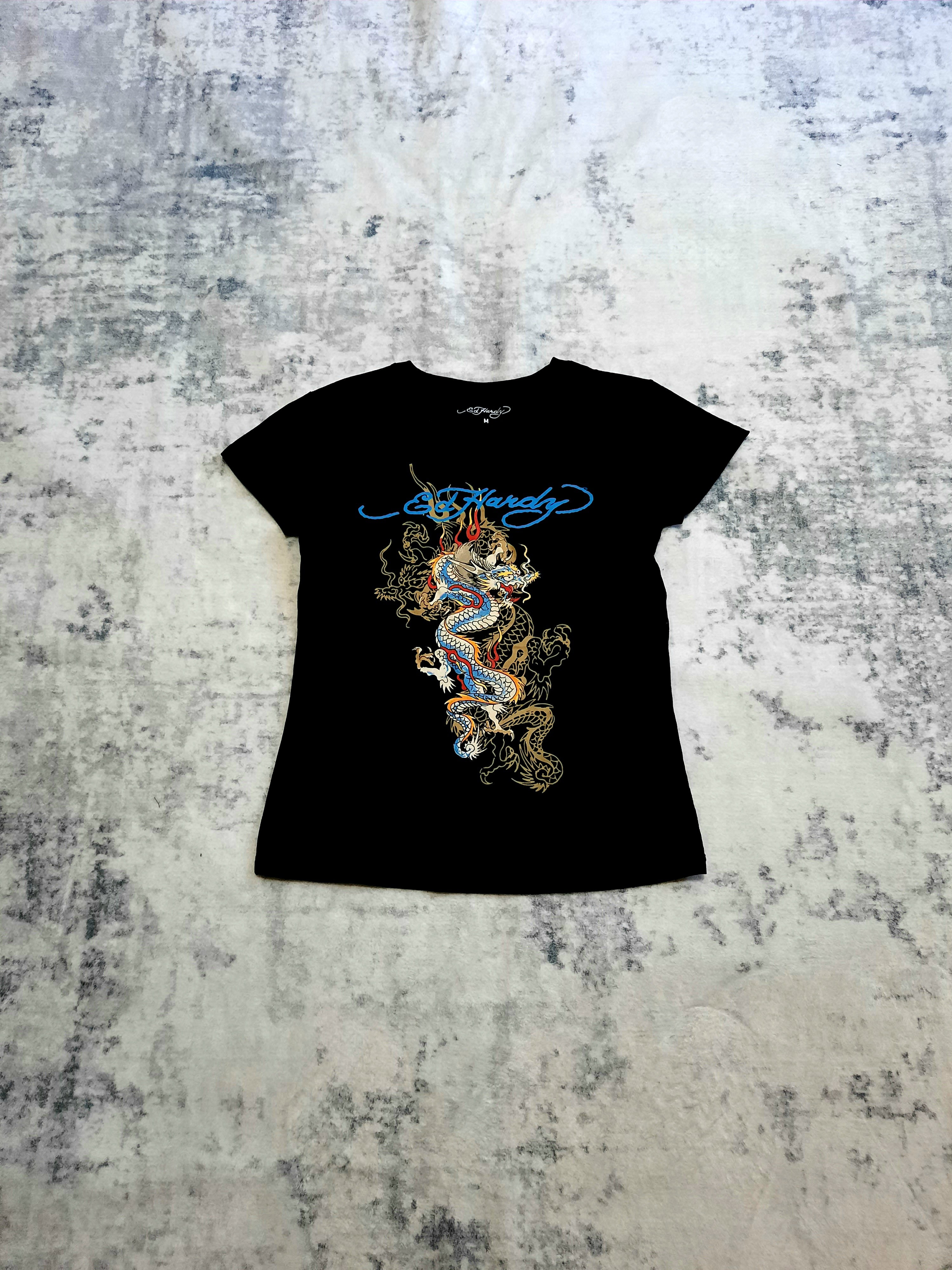 ed hardy t-shirt black and blue M