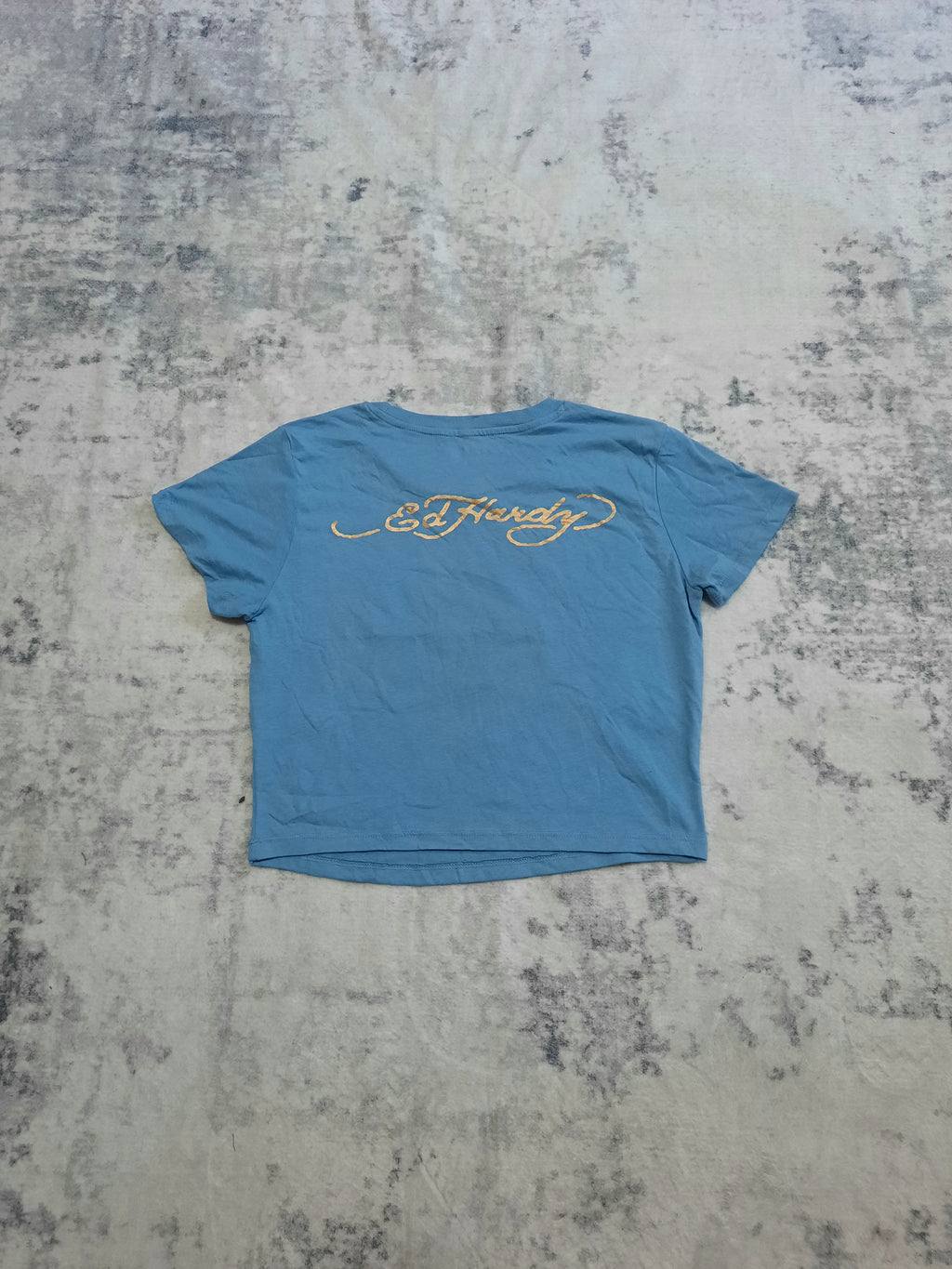 ed hardy t-shirt blue and yellow M