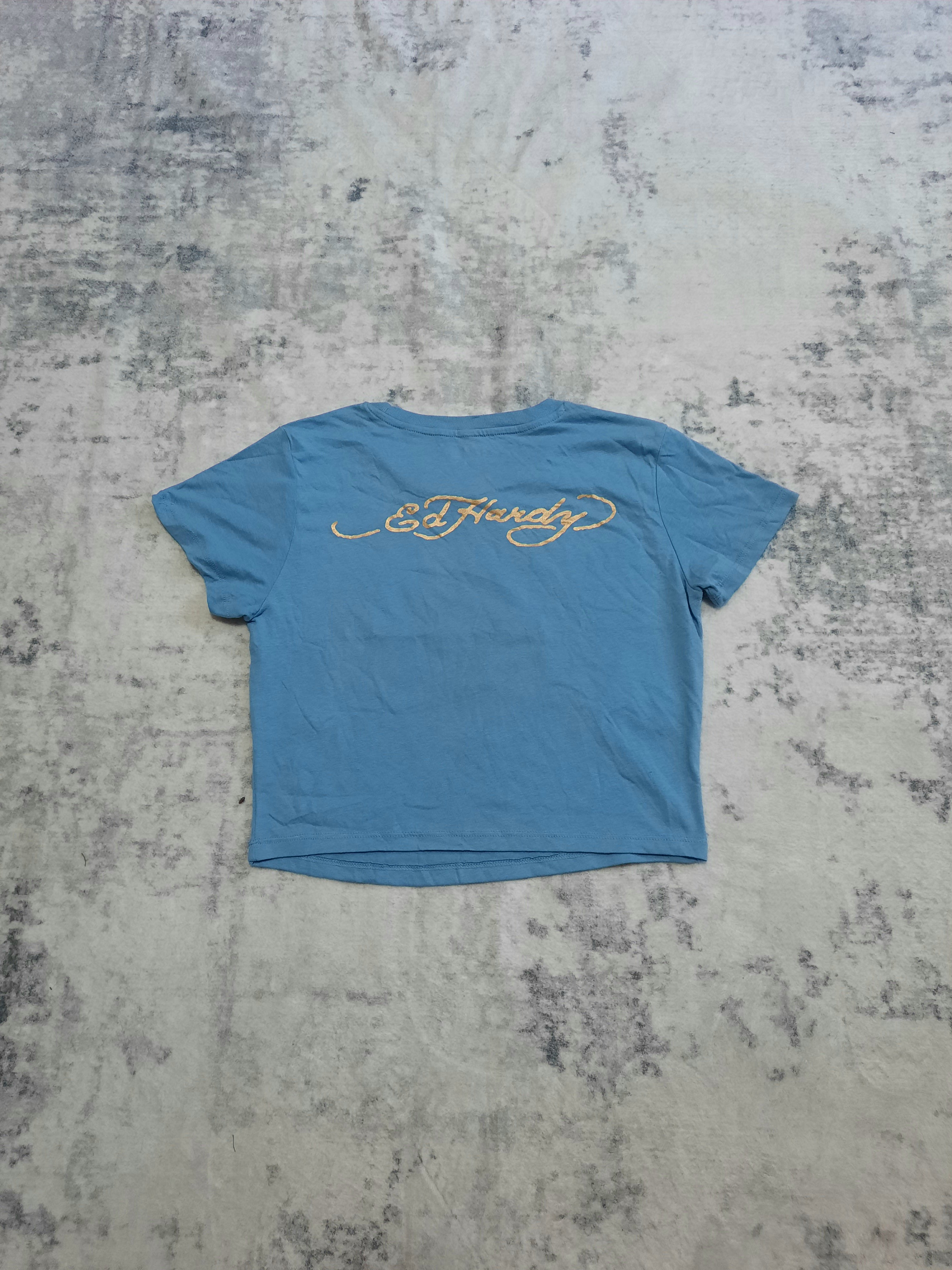 ed hardy t-shirt blue and yellow M