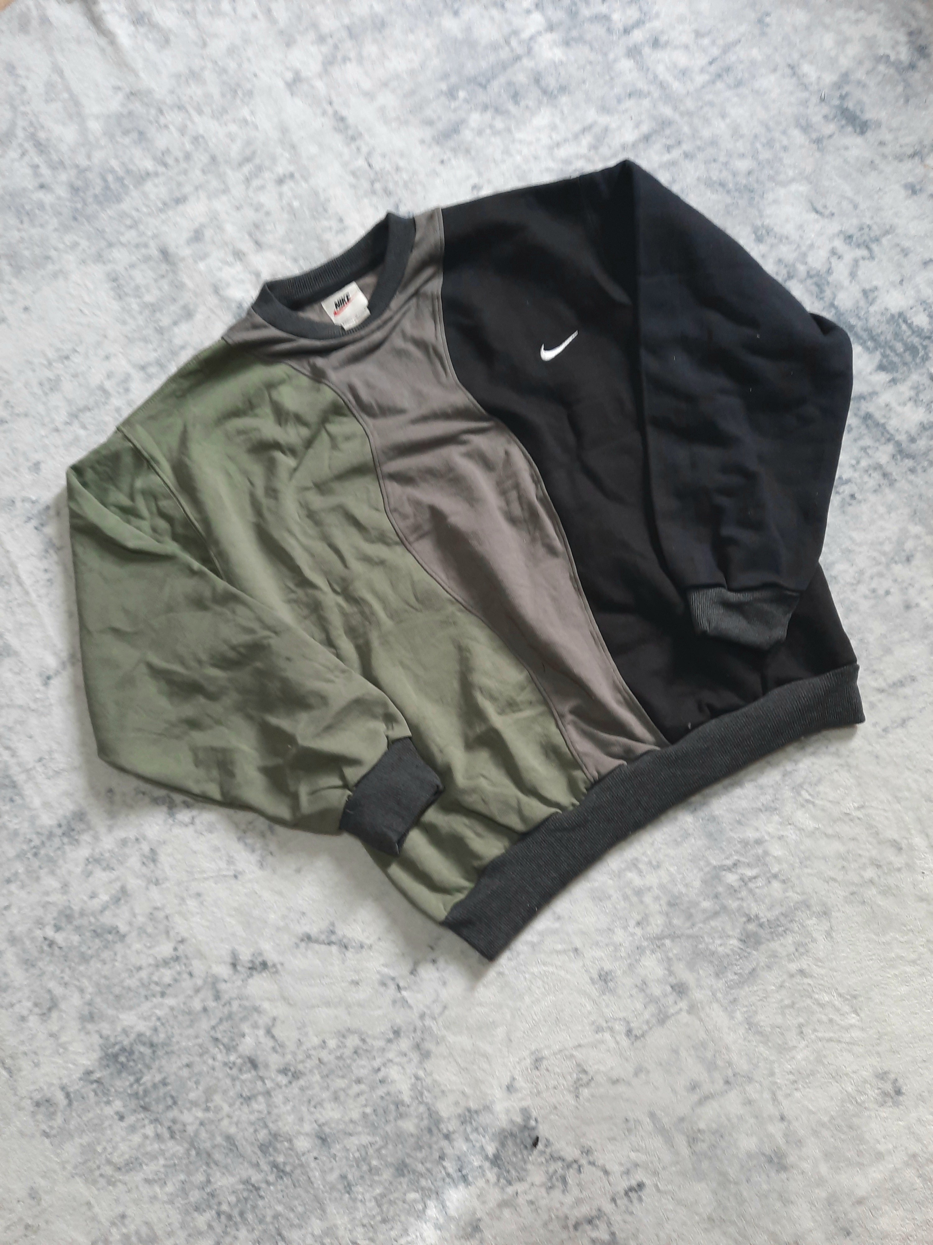 sweat nike retro black, dark grey and green XL