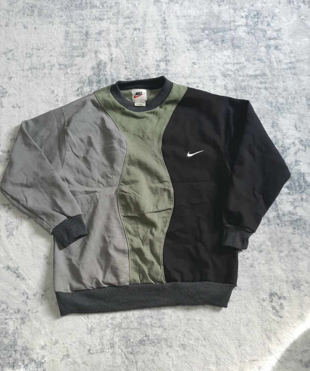sweat nike retro black, green and grey S