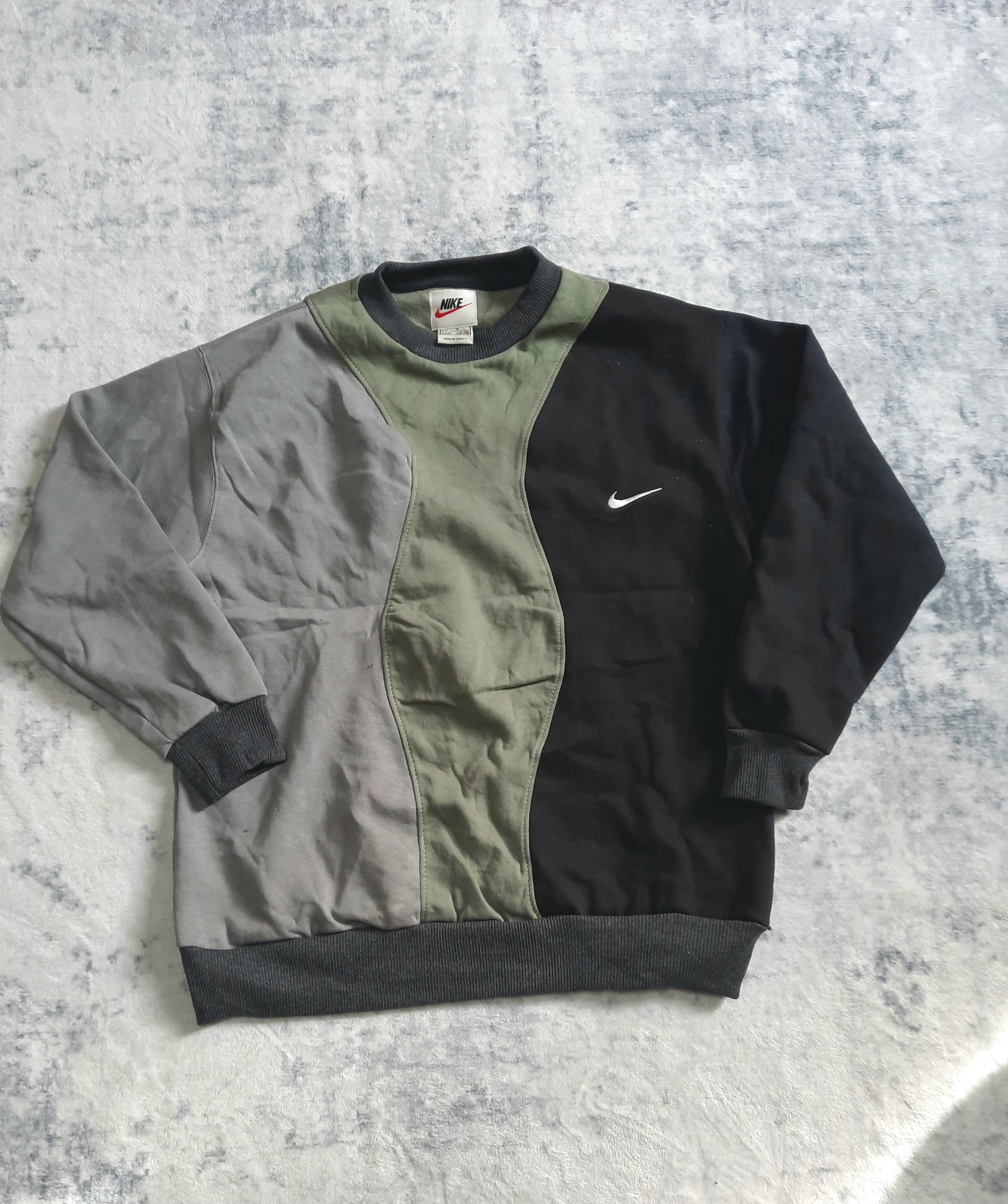 sweat nike retro black, green and grey S