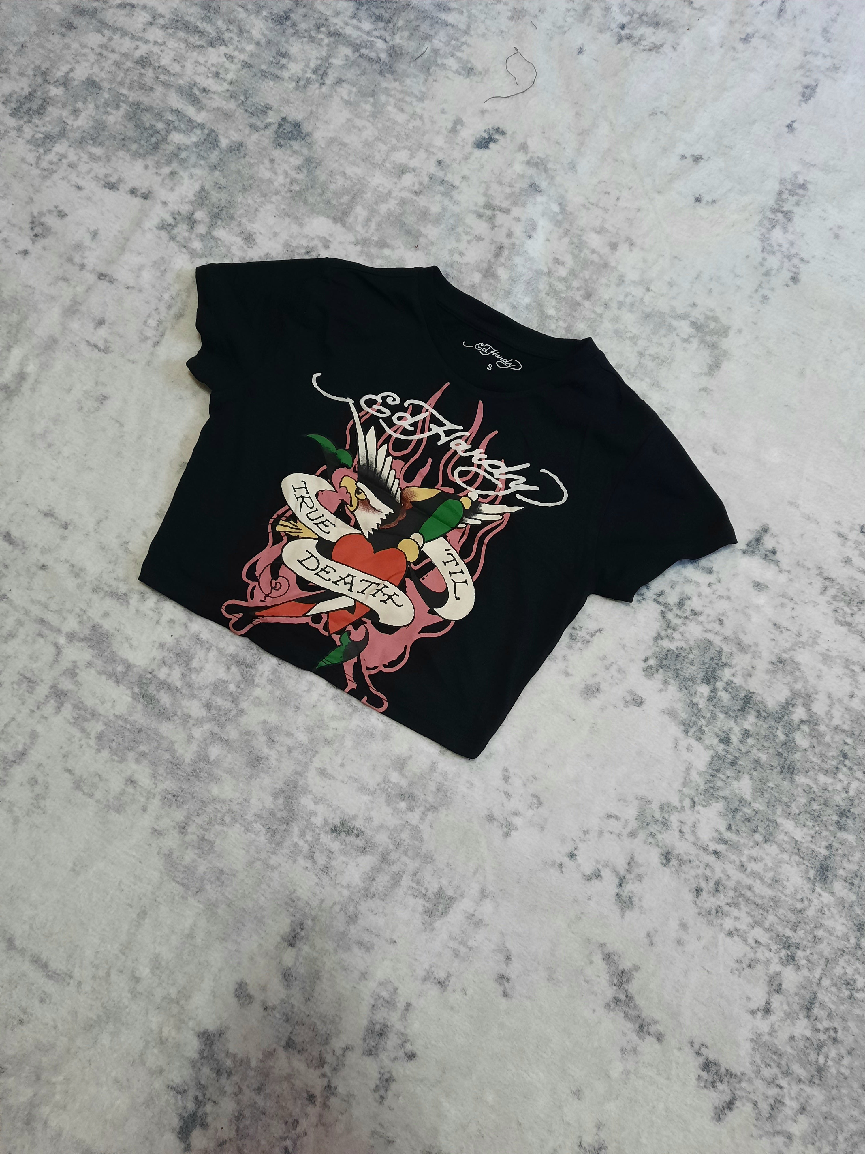 ed hardy t-shirt black and white S