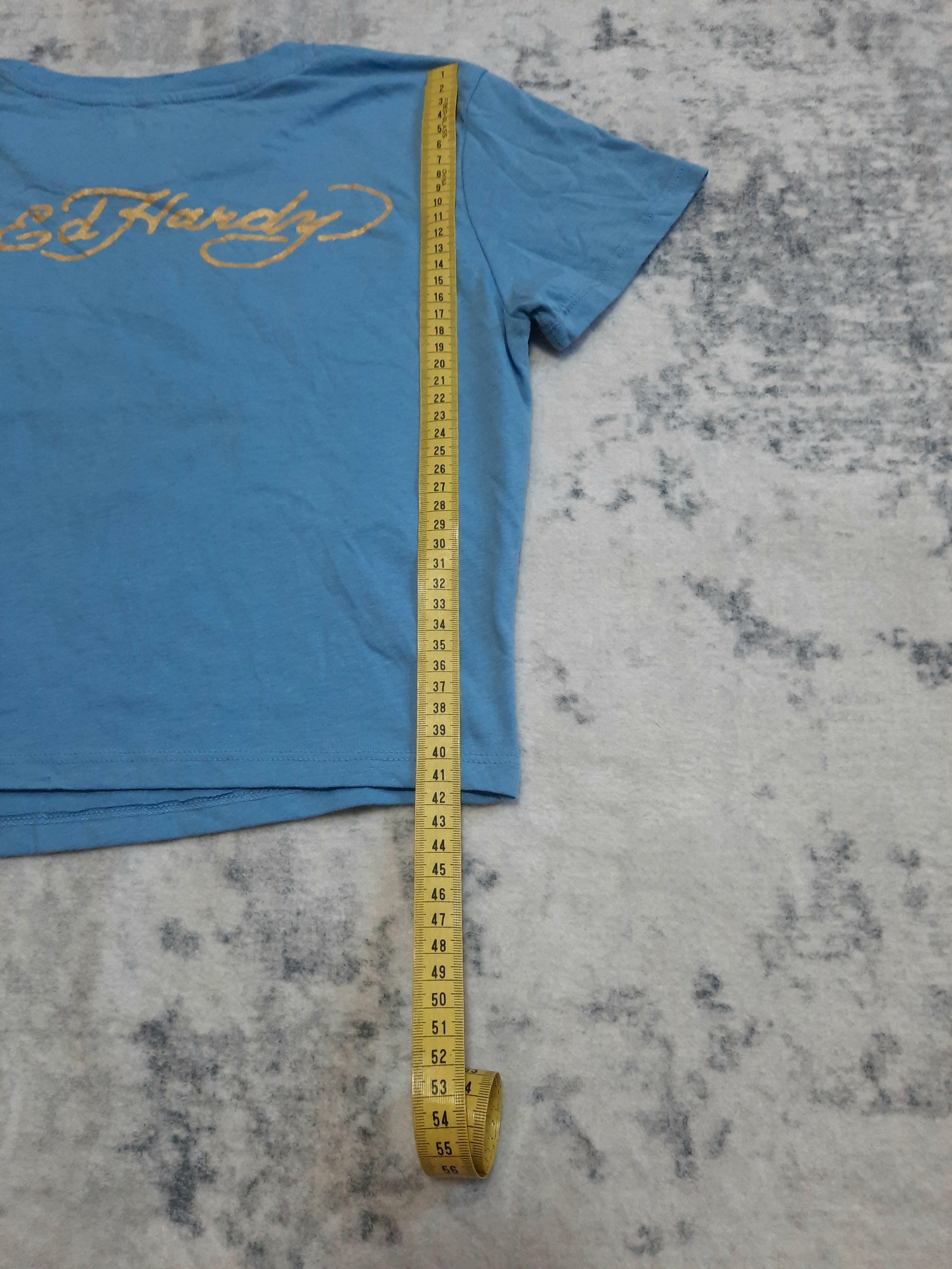 ed hardy t-shirt blue and yellow M