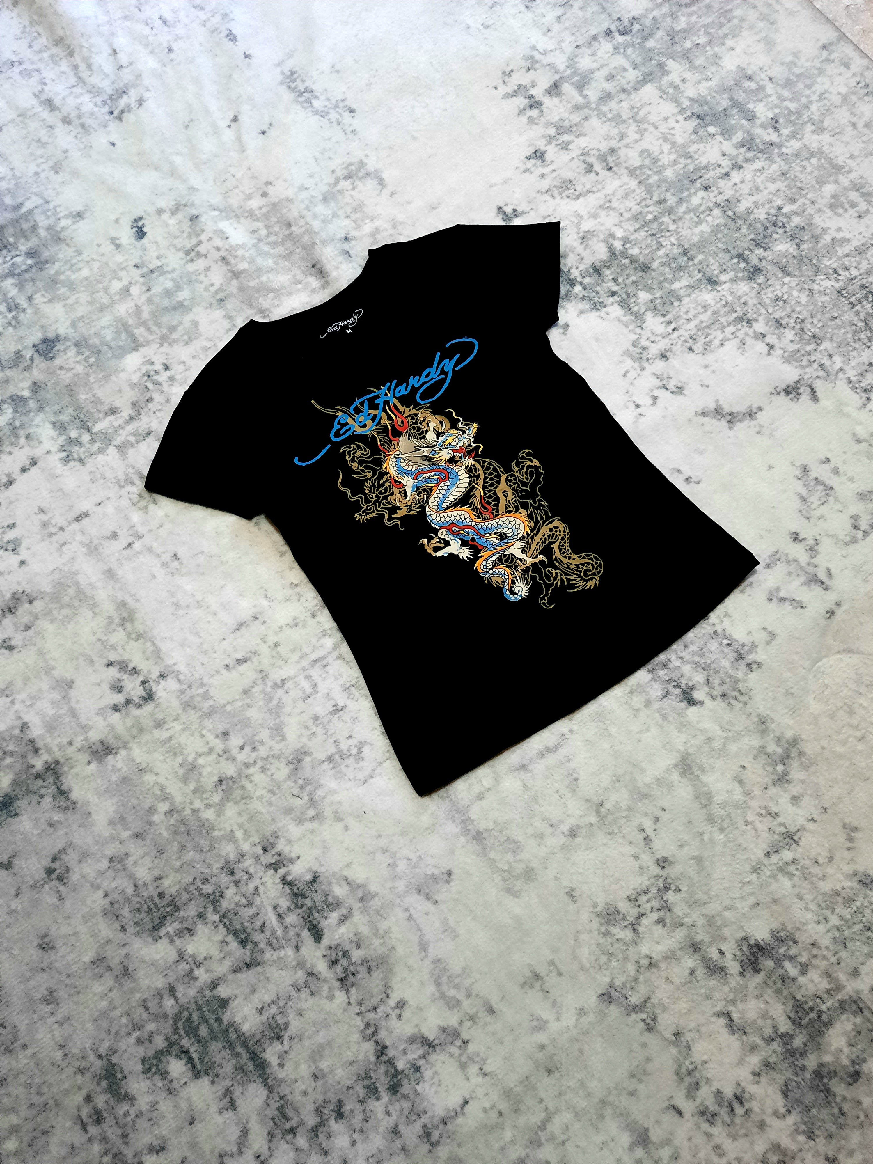 ed hardy t-shirt black and blue M