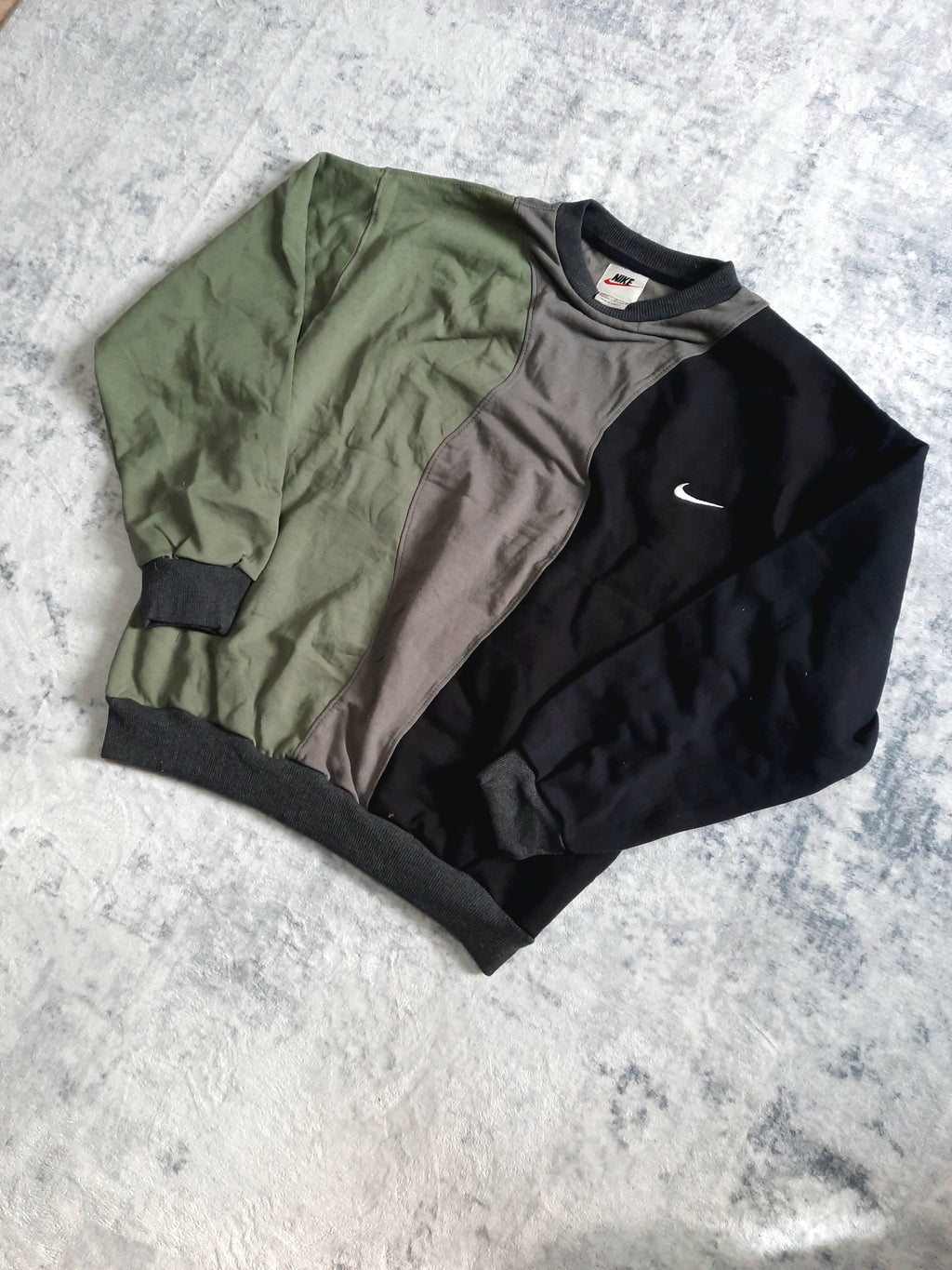 sweat nike retro black, dark grey and green XL
