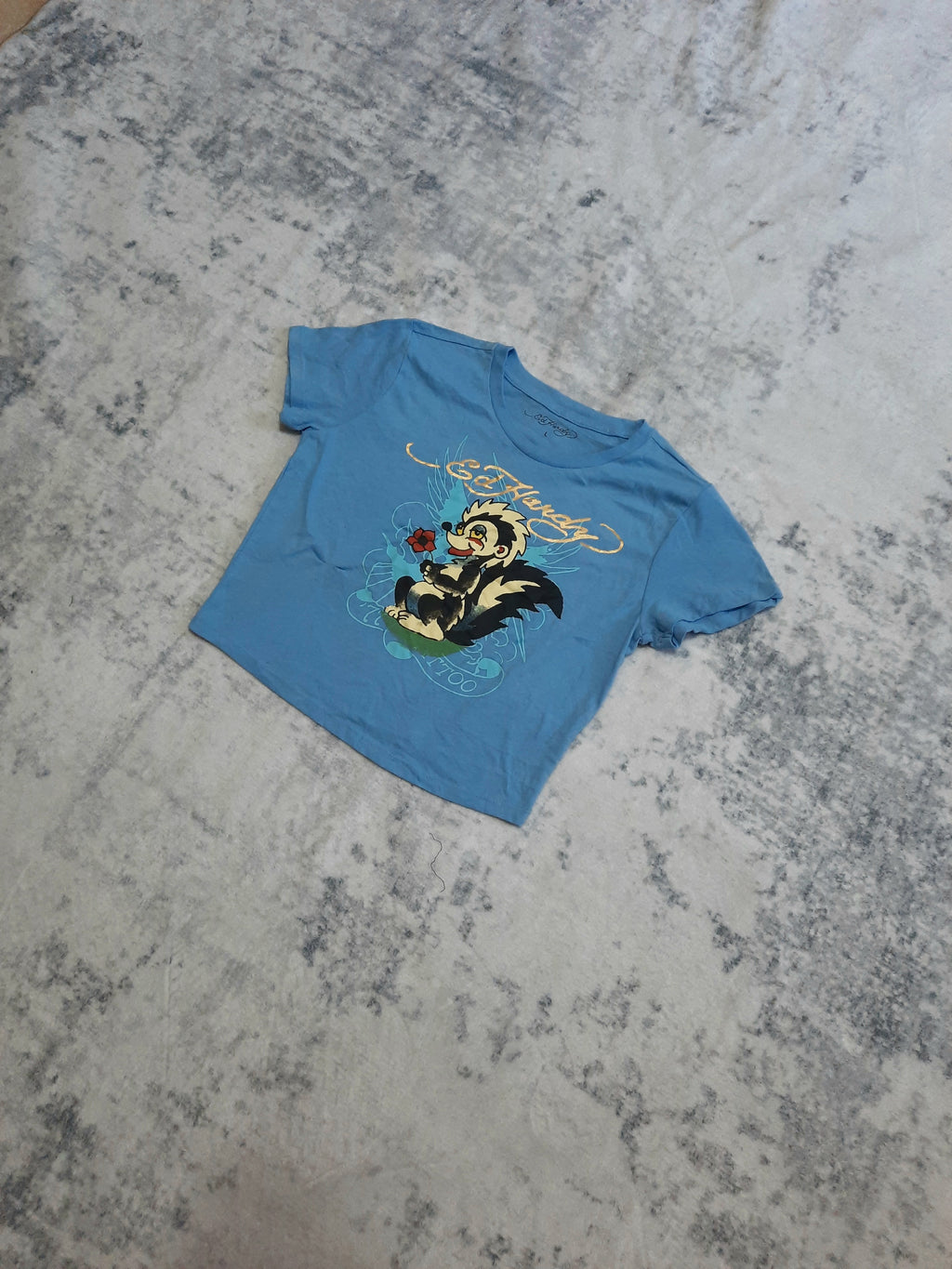 ed hardy t-shirt blue and yellow M
