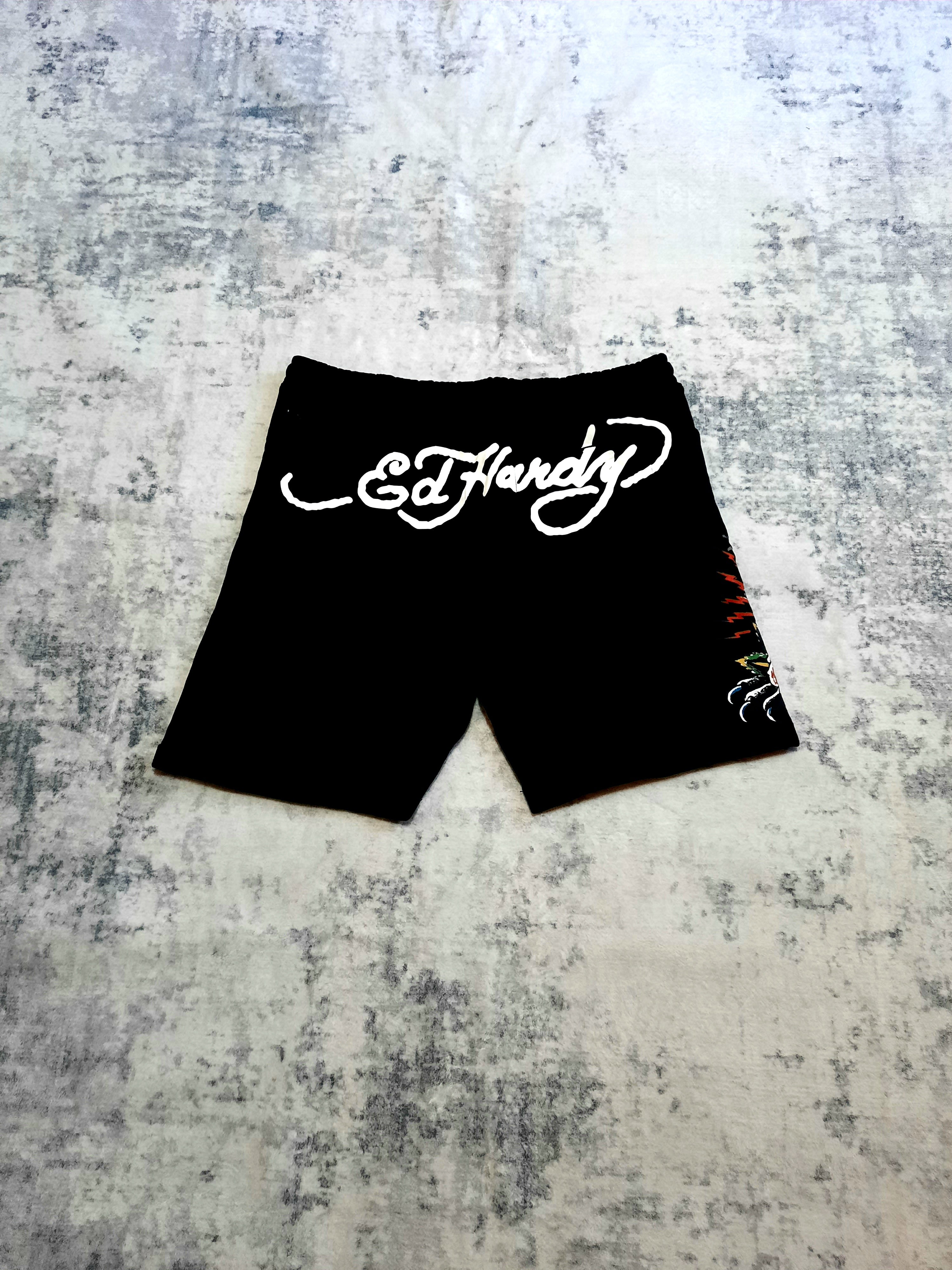 ed hardy shorts black and red XL