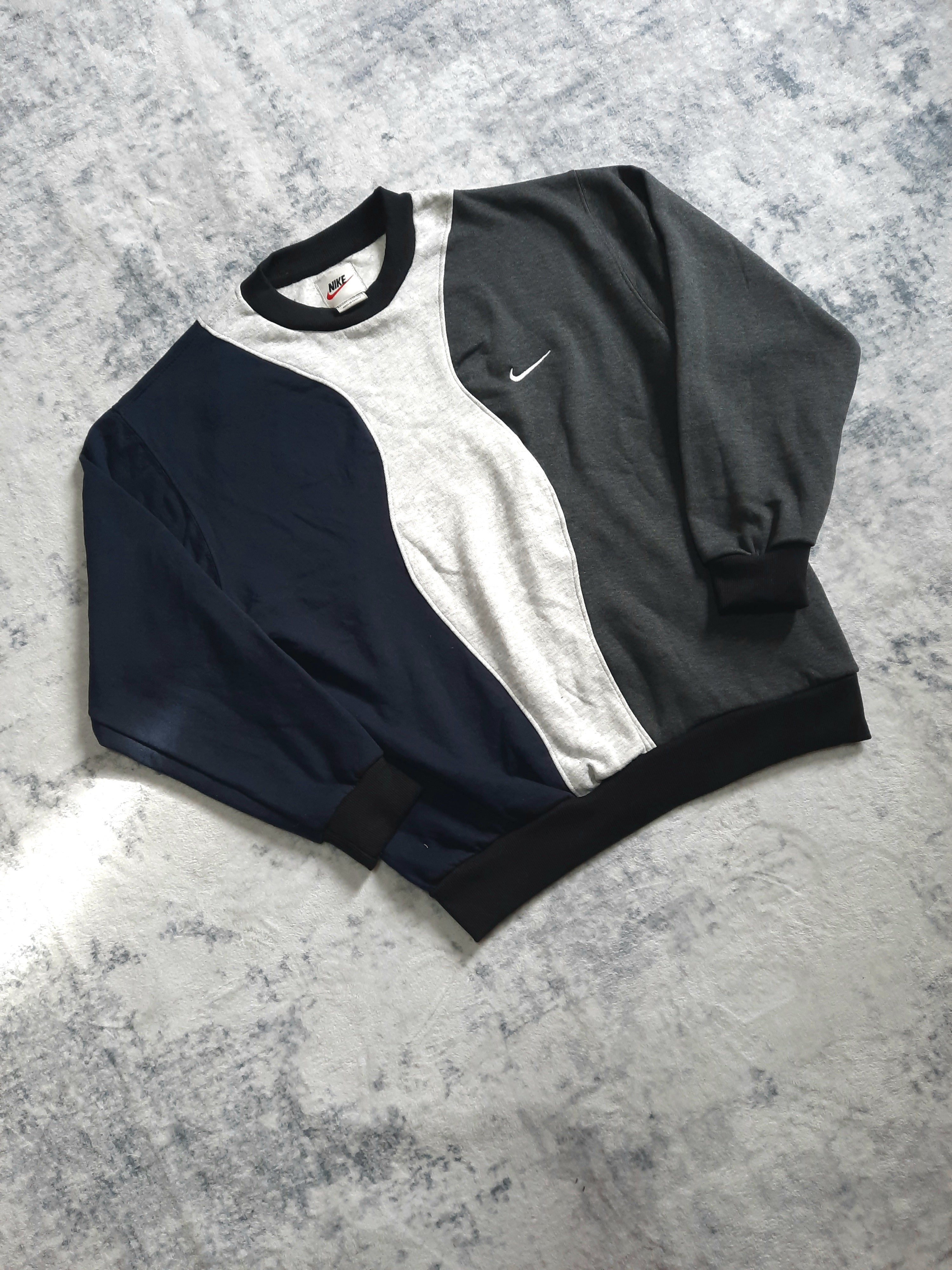 sweat nike retro grey, white and black M