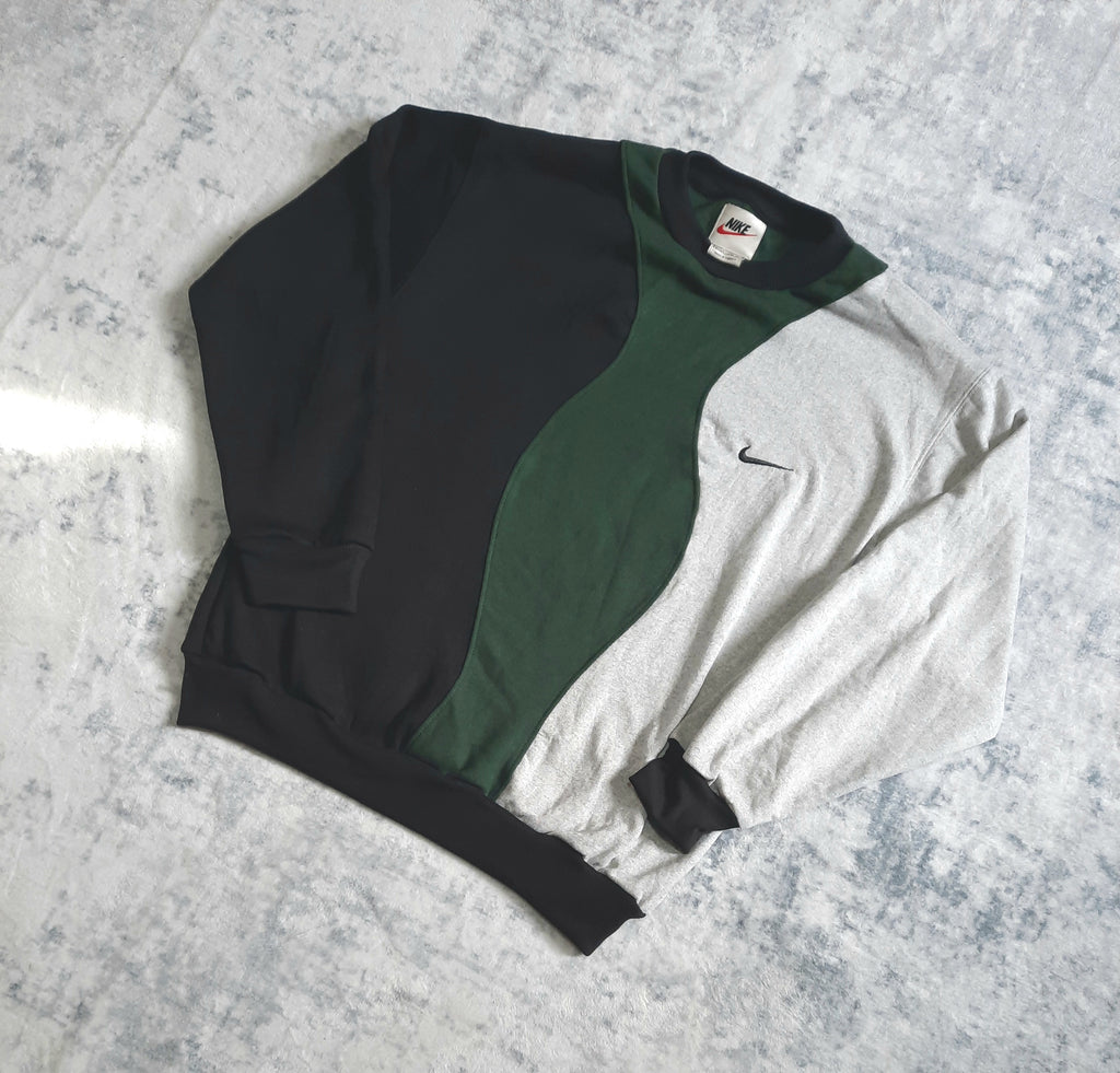 Sweat Nike retro white, green and black M