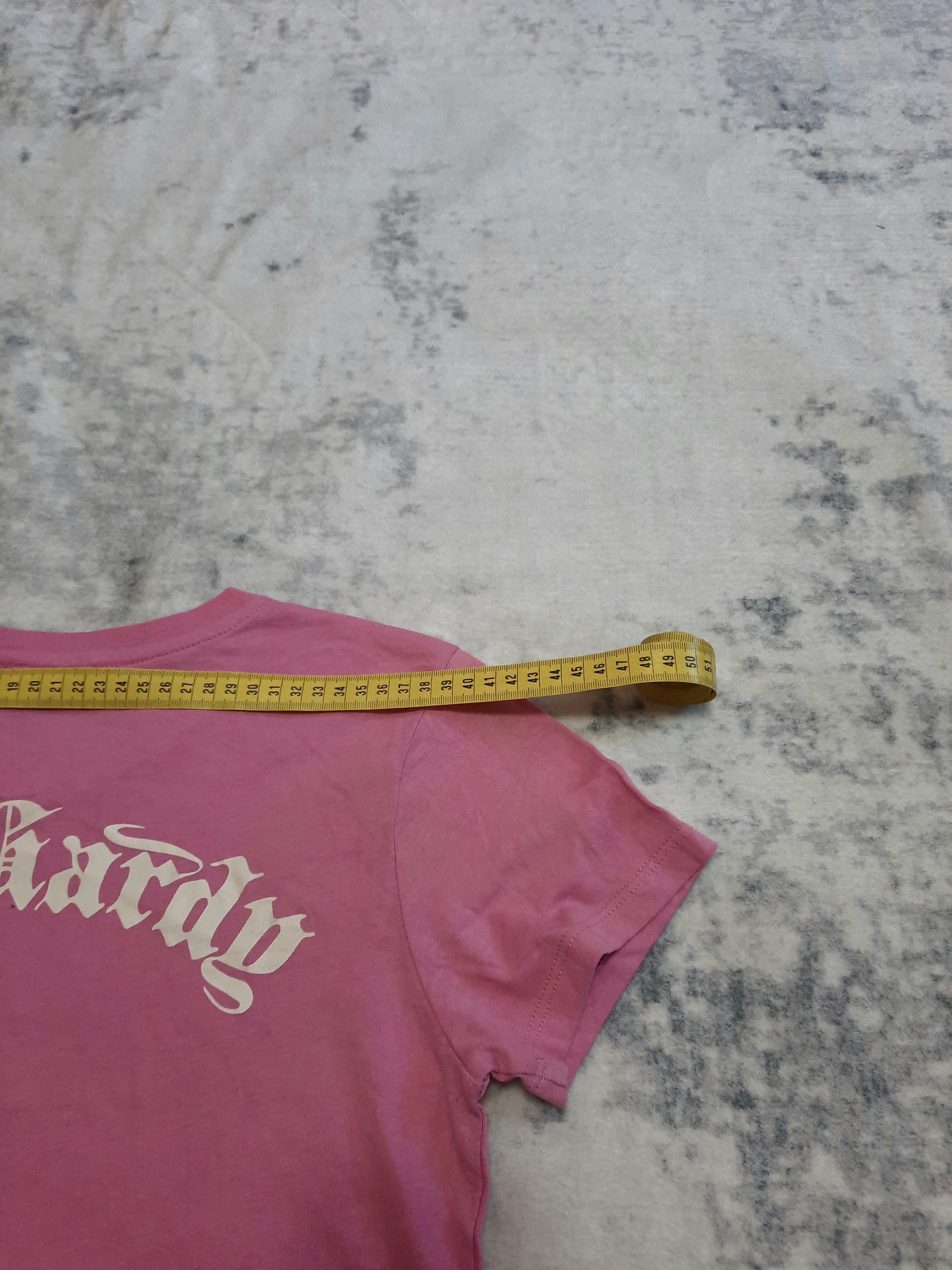 ed hardy t-shirt pink and white L