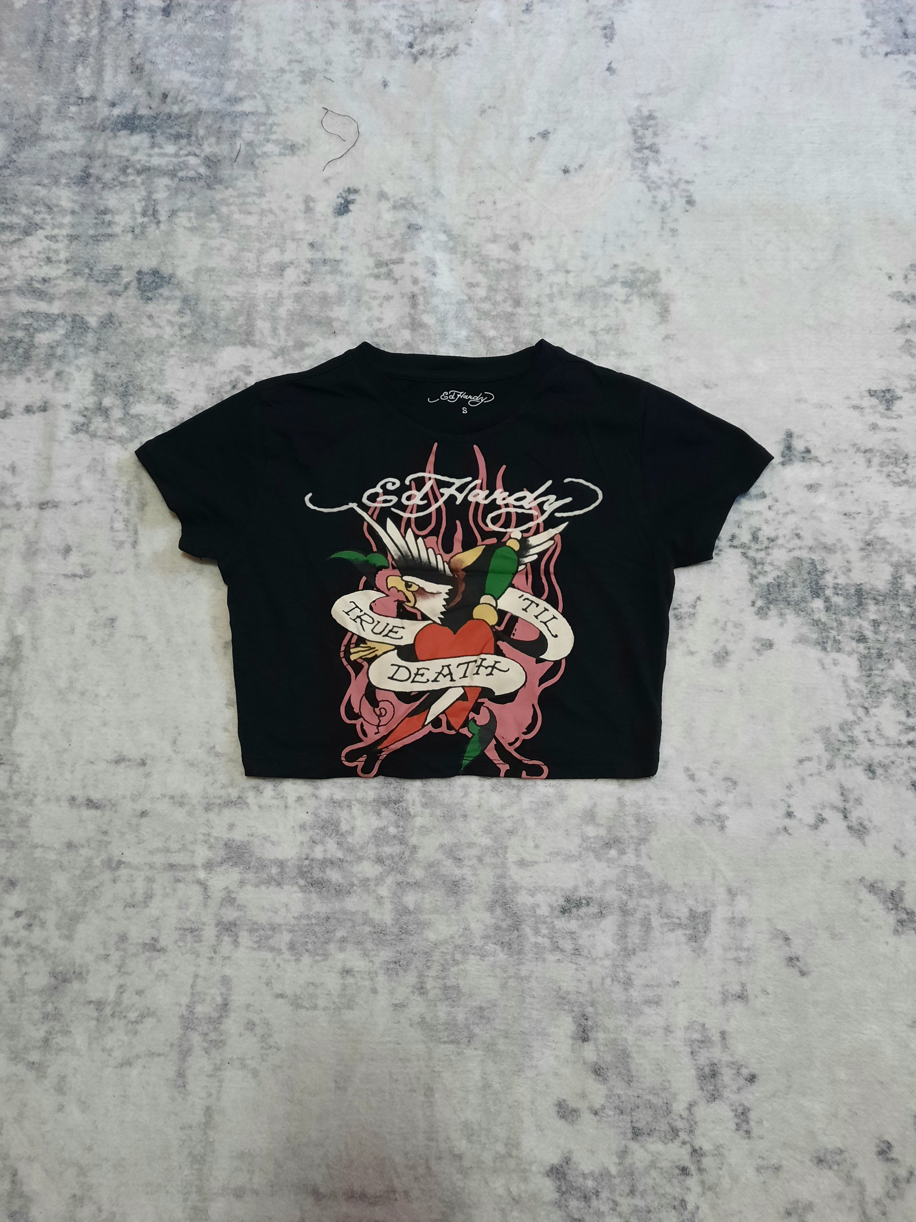 ed hardy t-shirt black and white S