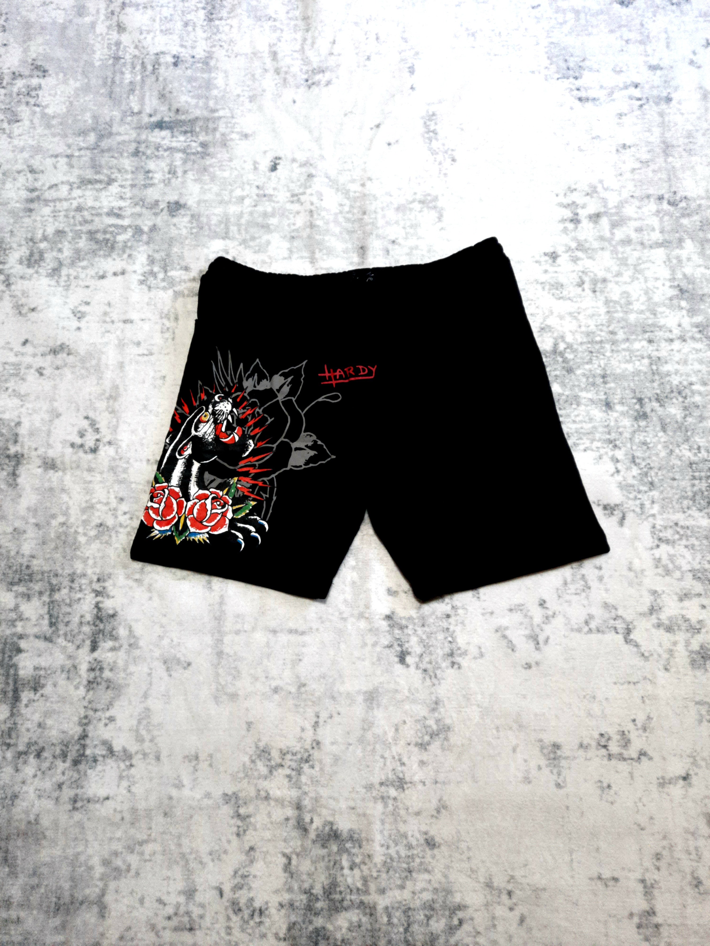 ed hardy shorts black and red XL