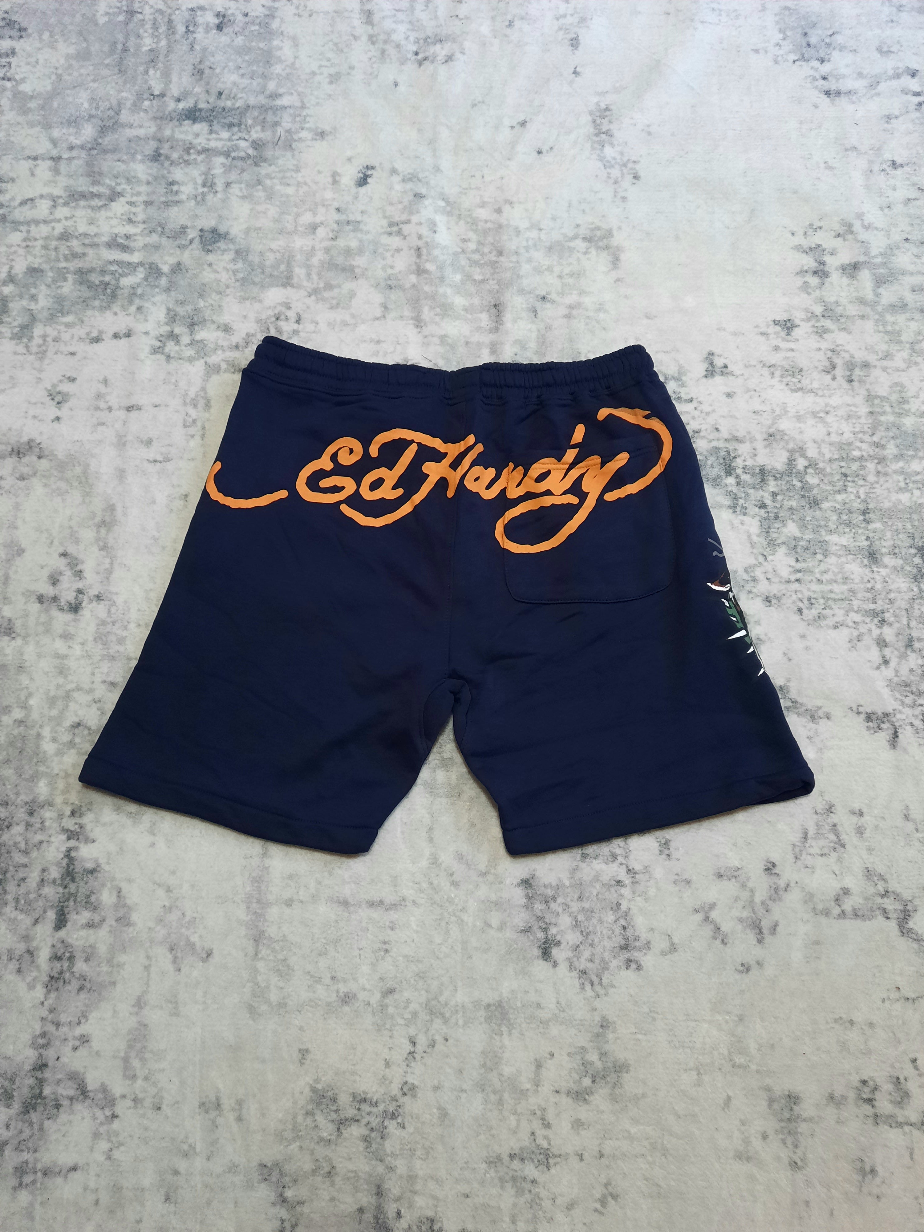 ed hardy shorts blue and orange L
