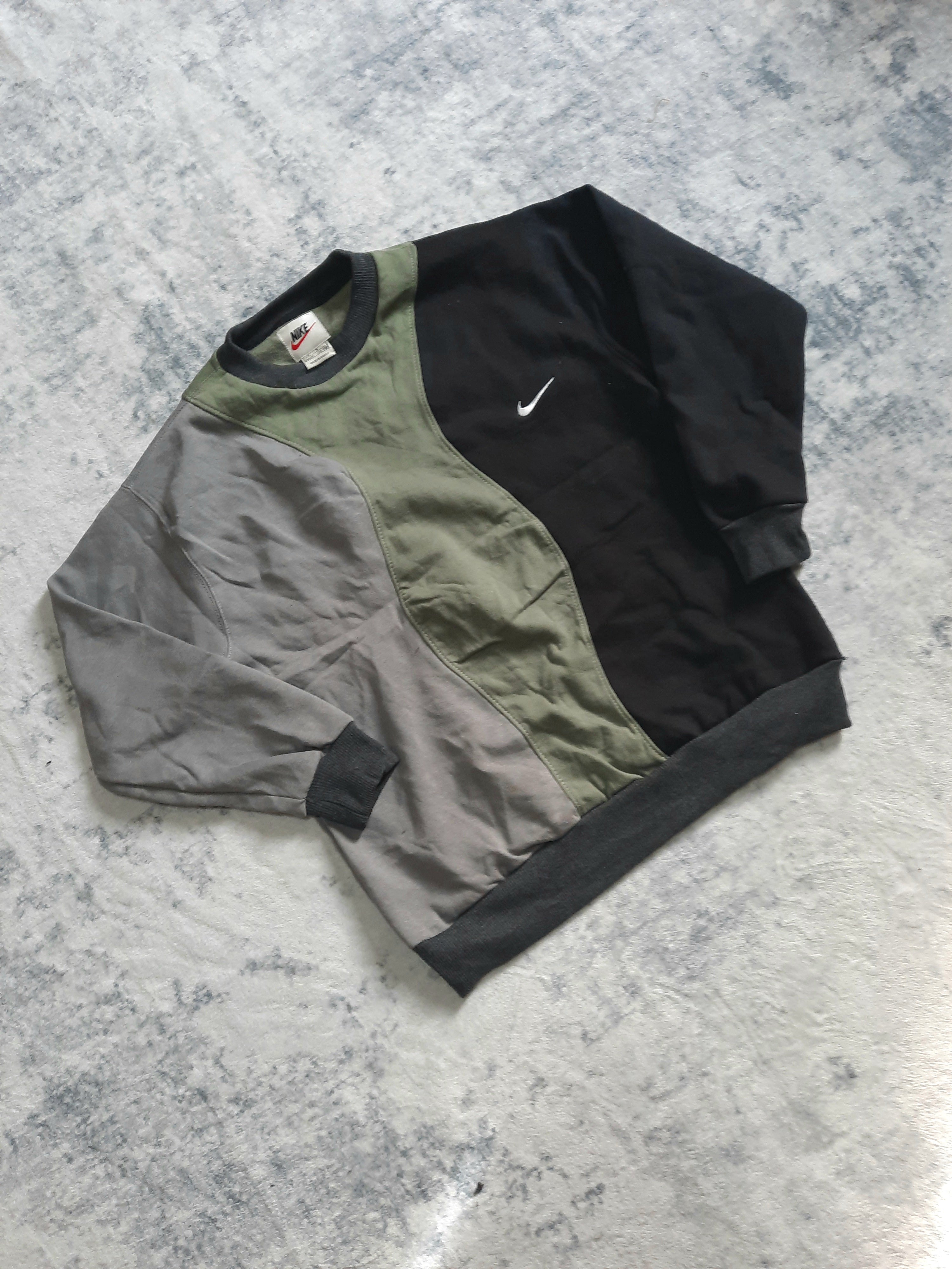 sweat nike retro black, green and grey S