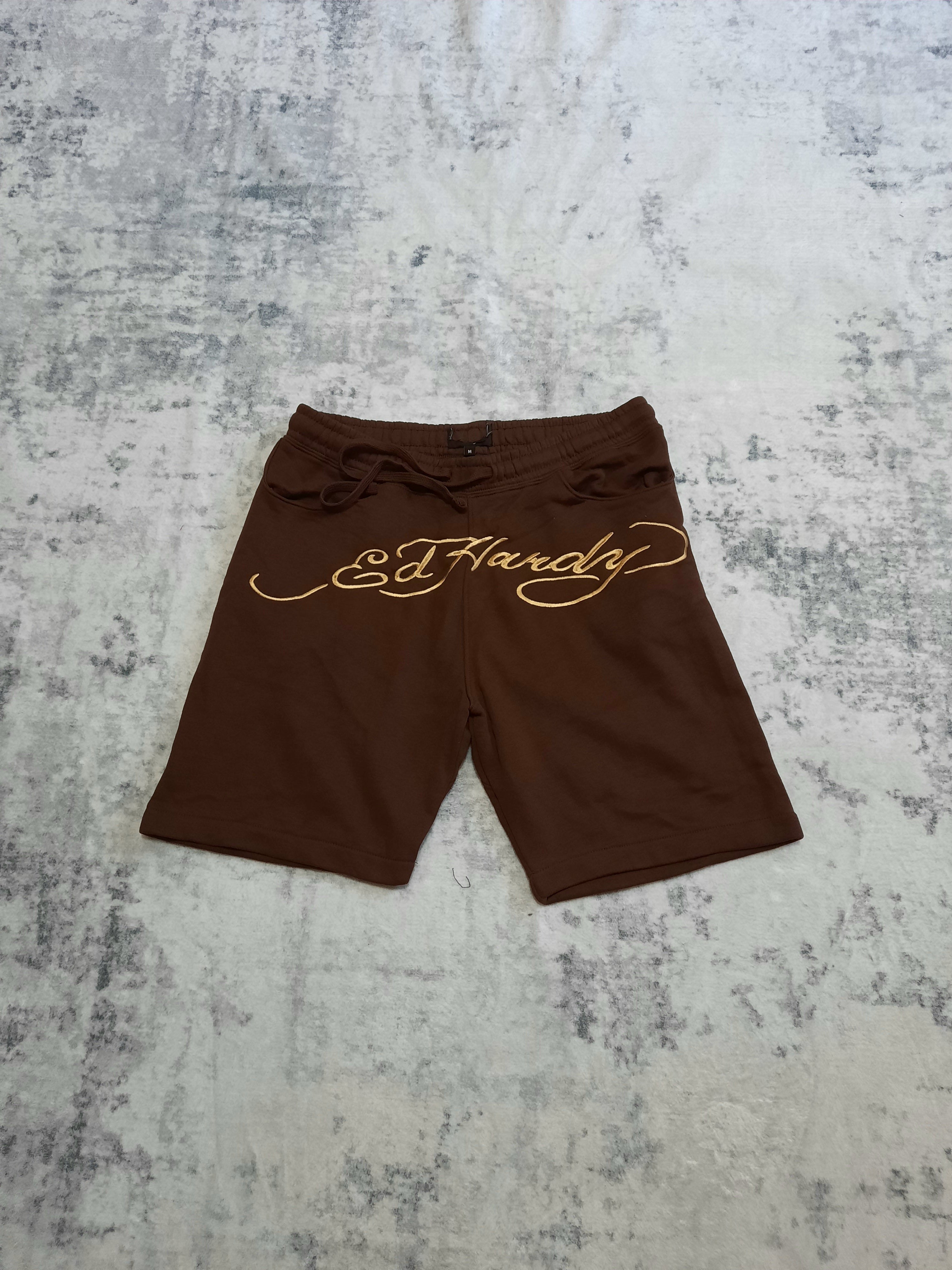 ed hardy shorts brown and yellow M