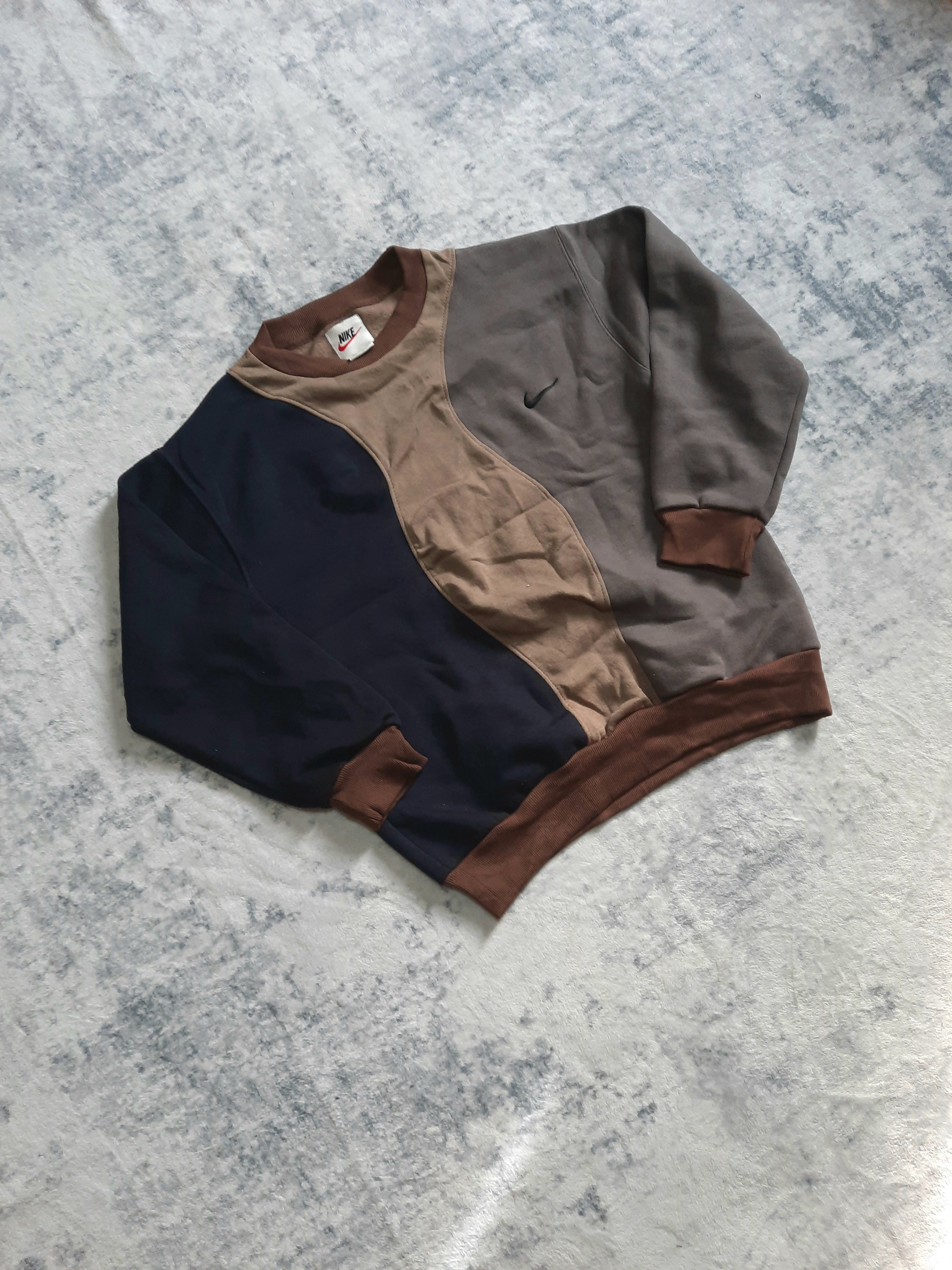 sweat nike retro grey, brown and black S